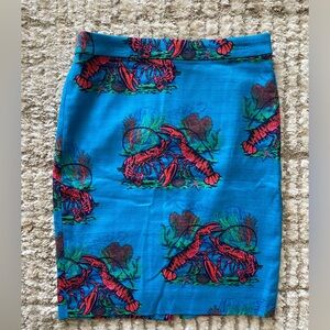 J.Crew pencil skirt with Lobster